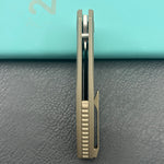 KB KNIVES KB478C Classico Frame Locking Folding Knife Bronze Titanium Handle 3.38" Belt Satin M390  Folding Knife