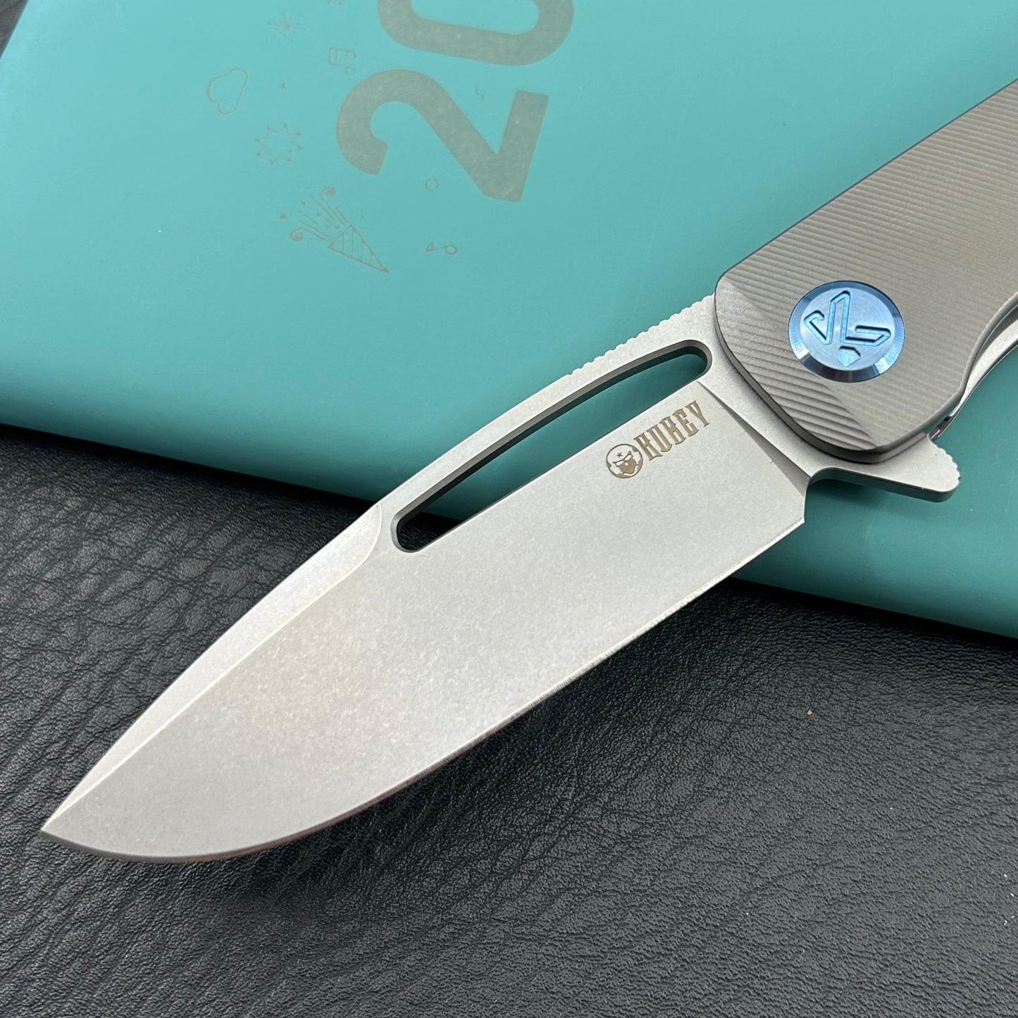 KU knife KU353A Supercell Linerlock Gray Ti Folding Knife