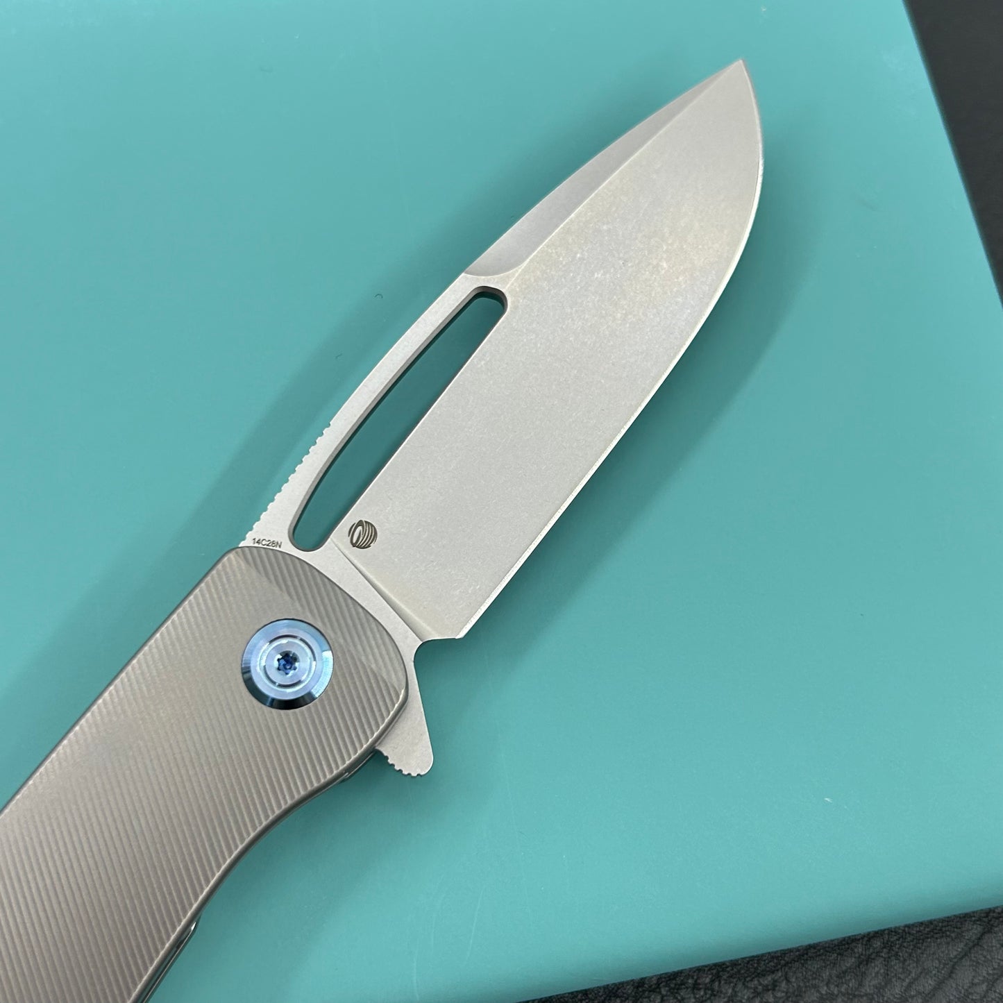 KU knife KU353A Supercell Linerlock Gray Ti Folding Knife