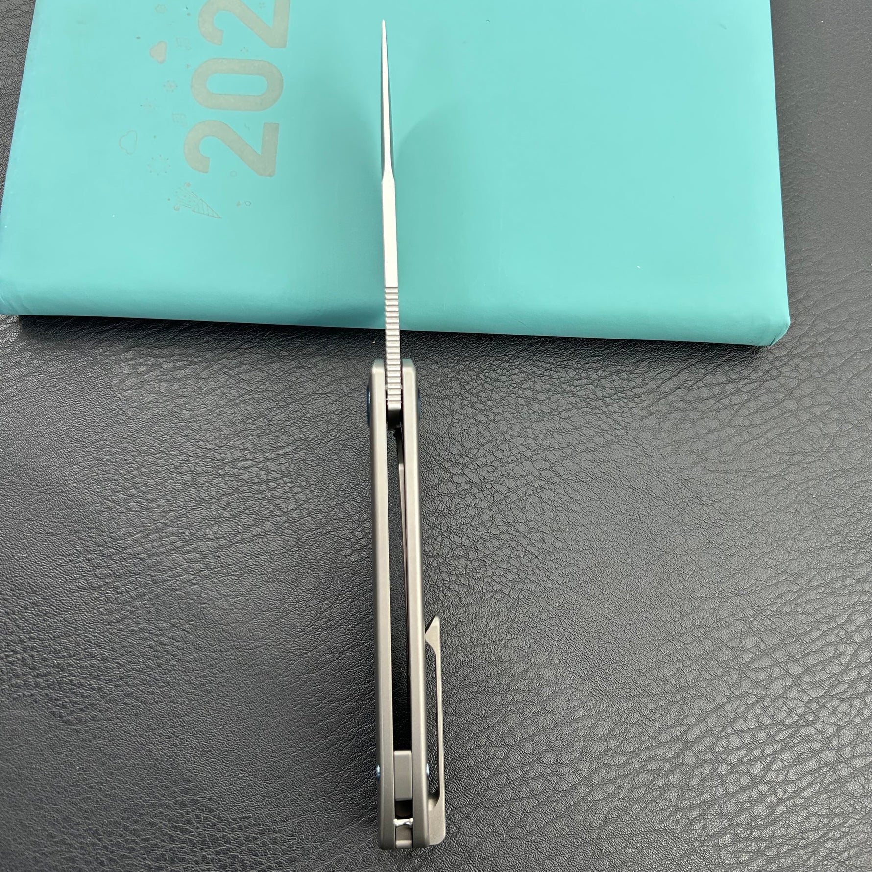 KU knife KU353A Supercell Linerlock Gray Ti Folding Knife