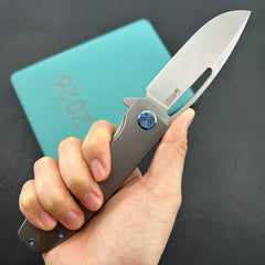KU knife KU353A Supercell Linerlock Gray Ti Folding Knife