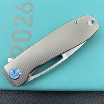 KU knife KU353A Supercell Linerlock Gray Ti Folding Knife
