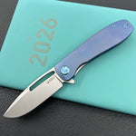 KU knife KU353B Supercell Linerlock Blue Ti Folding Knife