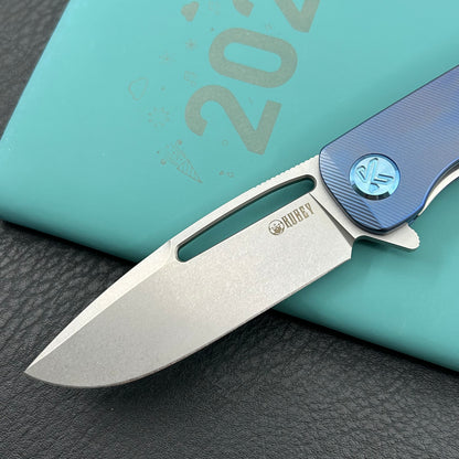 KU knife KU353B Supercell Linerlock Blue Ti Folding Knife