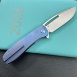 KU knife KU353B Supercell Linerlock Blue Ti Folding Knife