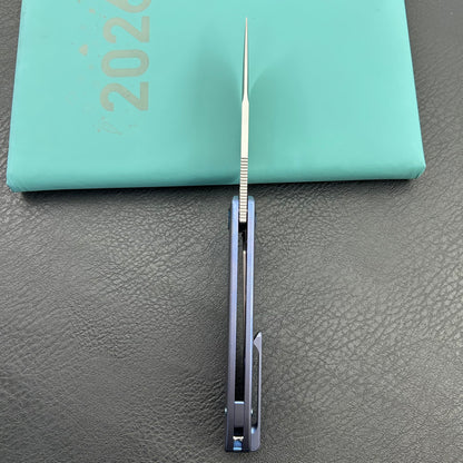 KU knife KU353B Supercell Linerlock Blue Ti Folding Knife