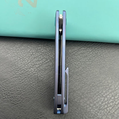 KU knife KU353B Supercell Linerlock Blue Ti Folding Knife