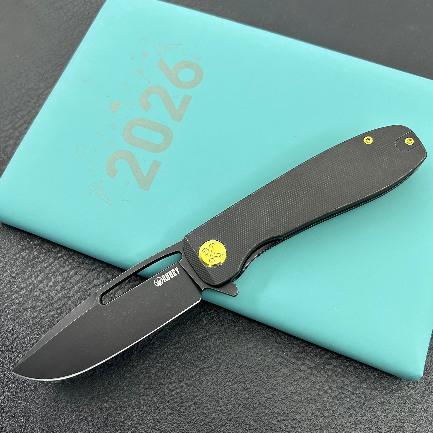 KU knife KU353D Supercell Linerlock Blackout Ti Folding Knife