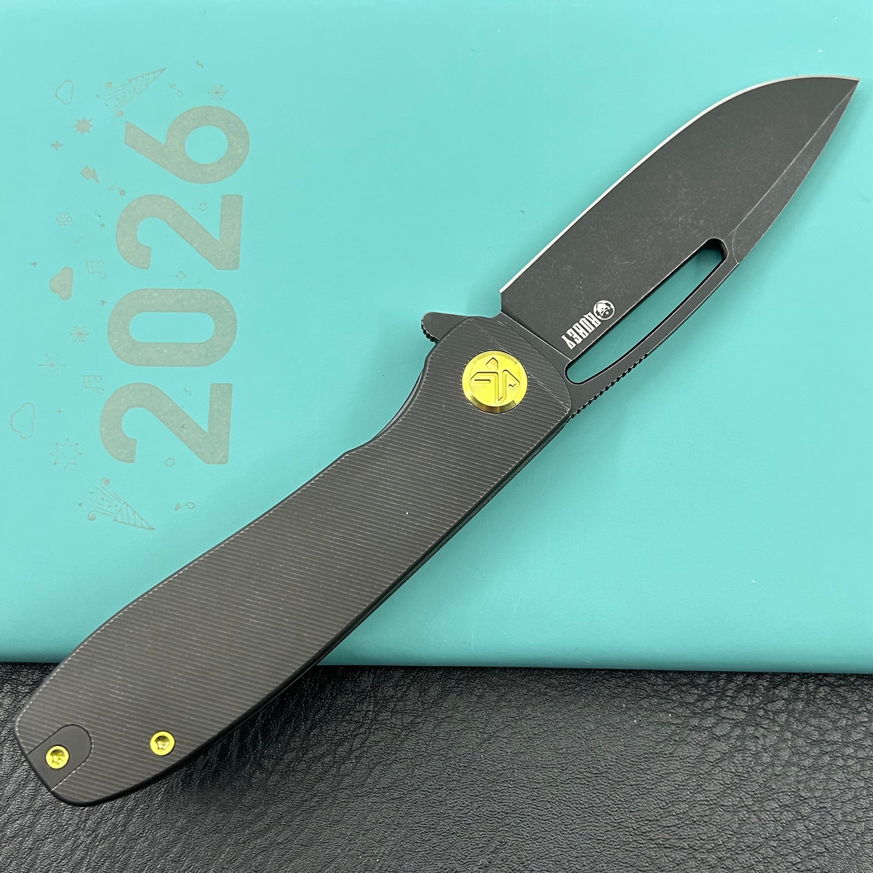 KU knife KU353D Supercell Linerlock Blackout Ti Folding Knife