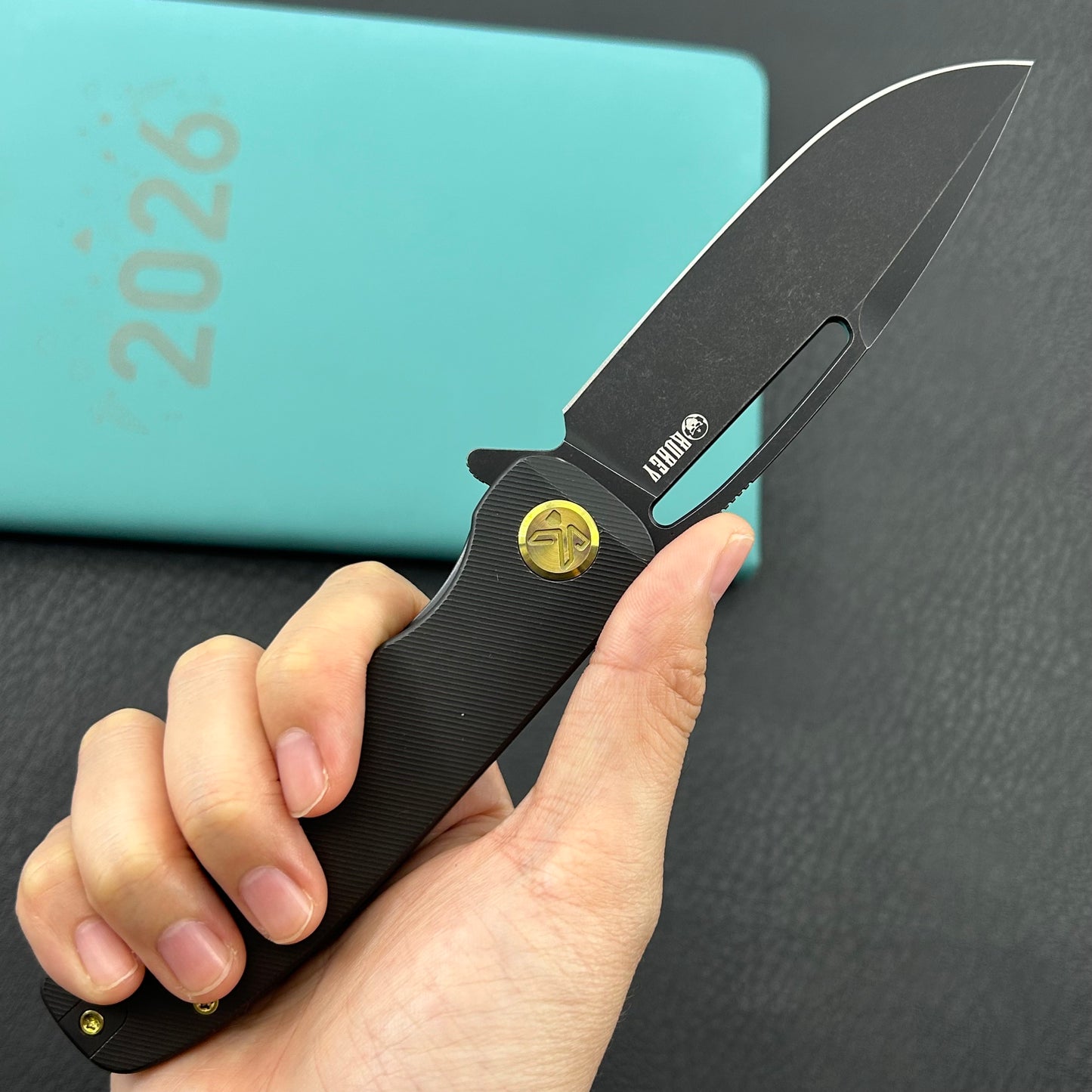 KU knife KU353D Supercell Linerlock Blackout Ti Folding Knife