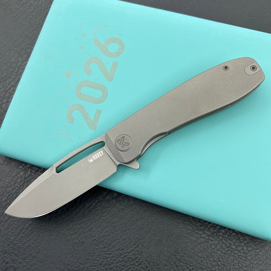 KU knife KU353C Supercell Linerlock Darkwash Ti Folding Knife