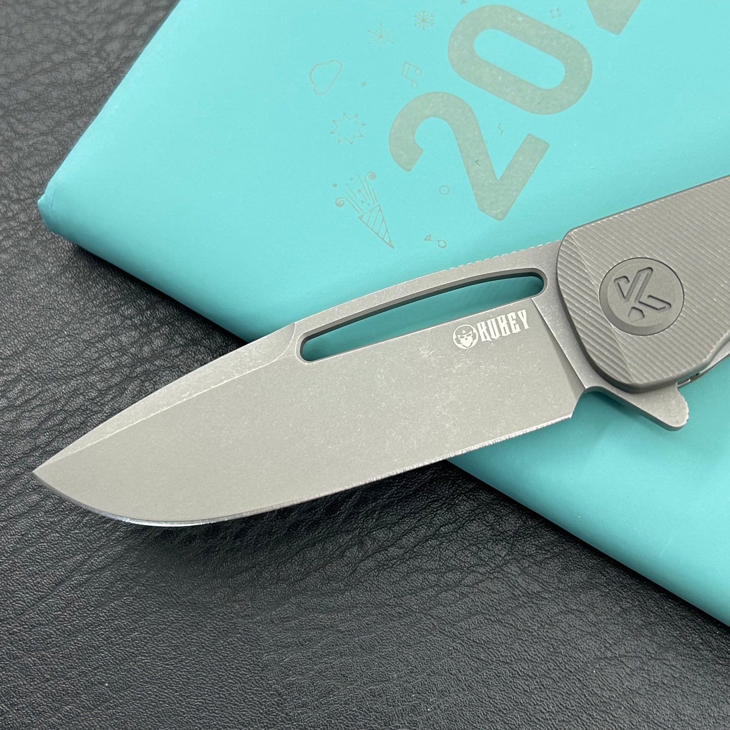 KU knife KU353C Supercell Linerlock Darkwash Ti Folding Knife