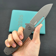 KU knife KU353C Supercell Linerlock Darkwash Ti Folding Knife