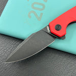 KU knife KU901X Calyce Flipper Linerlock Black Red  Folding Knife
