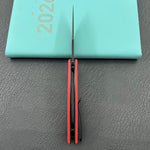 KU knife KU901X Calyce Flipper Linerlock Black Red  Folding Knife
