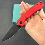 KU knife KU901X Calyce Flipper Linerlock Black Red  Folding Knife