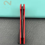 KU knife KU901X Calyce Flipper Linerlock Black Red  Folding Knife