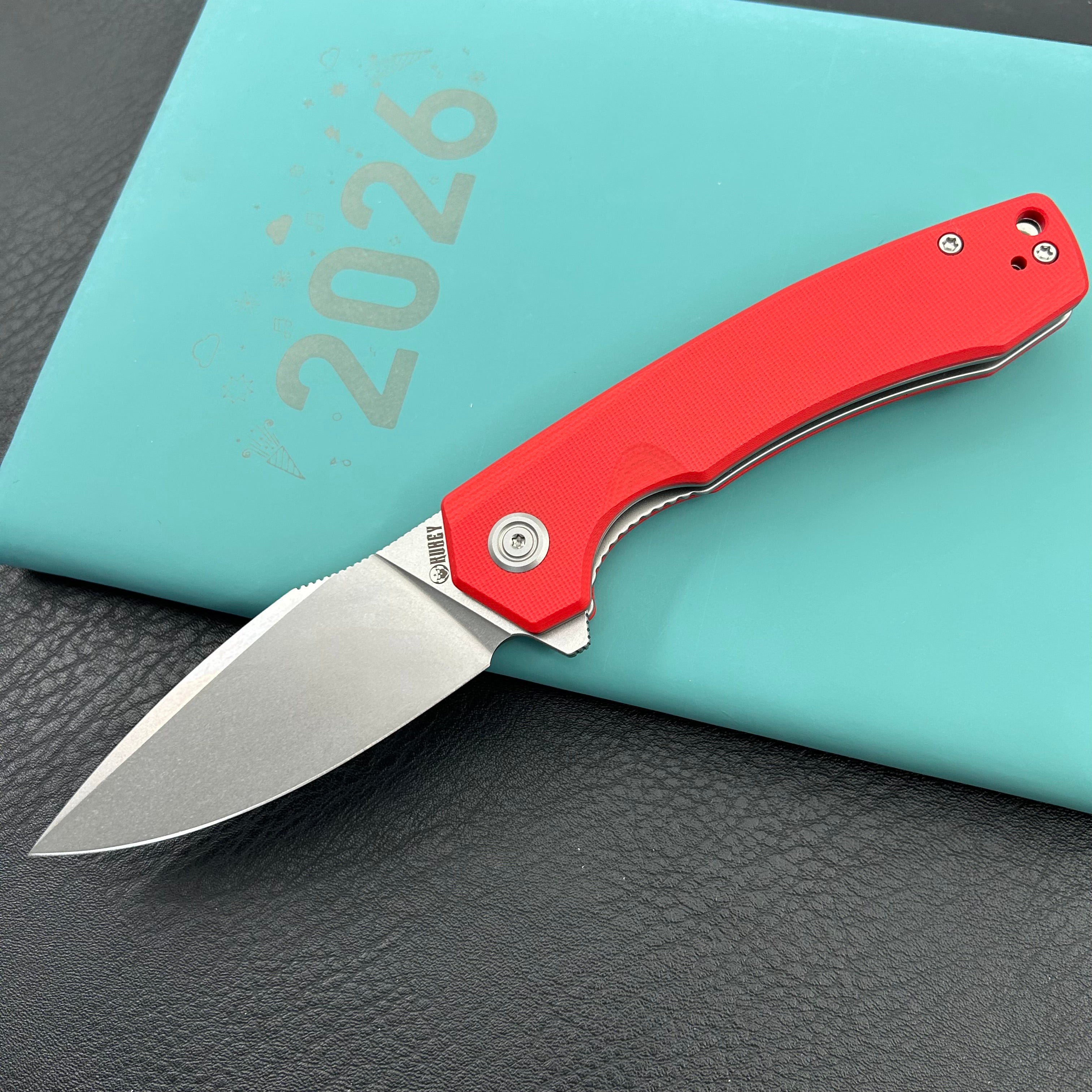 KU knife KU901V Calyce Flipper Linerlock Red  Folding Knife