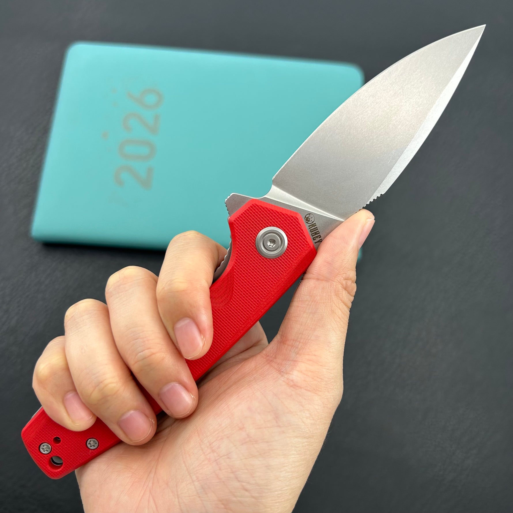 KU knife KU901V Calyce Flipper Linerlock Red  Folding Knife