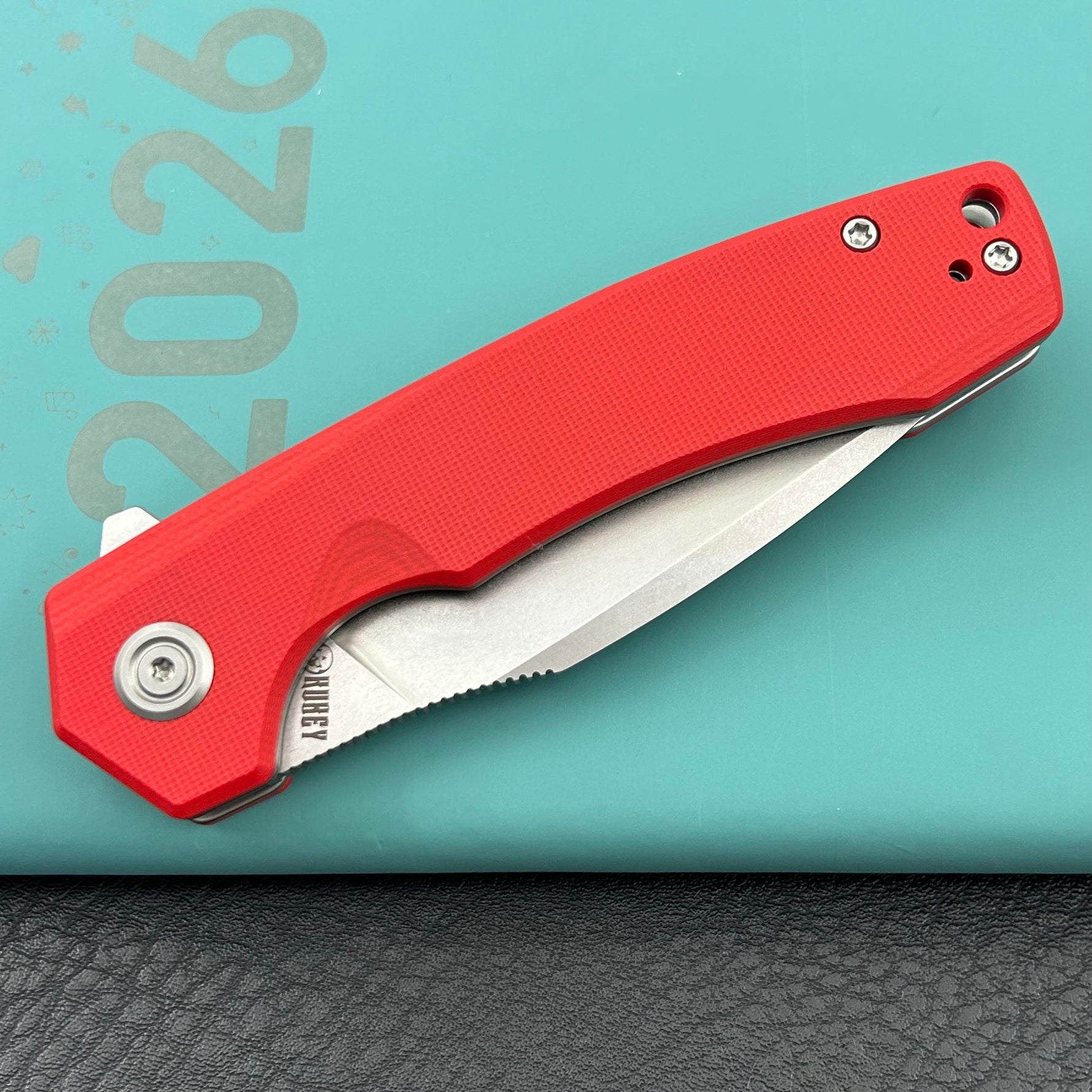 KU knife KU901V Calyce Flipper Linerlock Red  Folding Knife