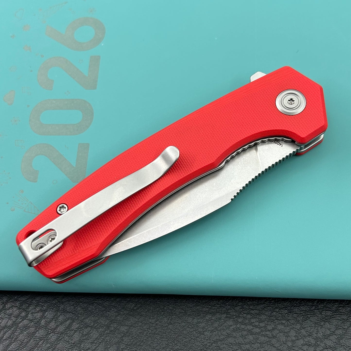 KU knife KU901V Calyce Flipper Linerlock Red  Folding Knife