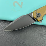 KU knife KU901Z Calyce Flipper Linerlock Black Ultem  Folding Knife