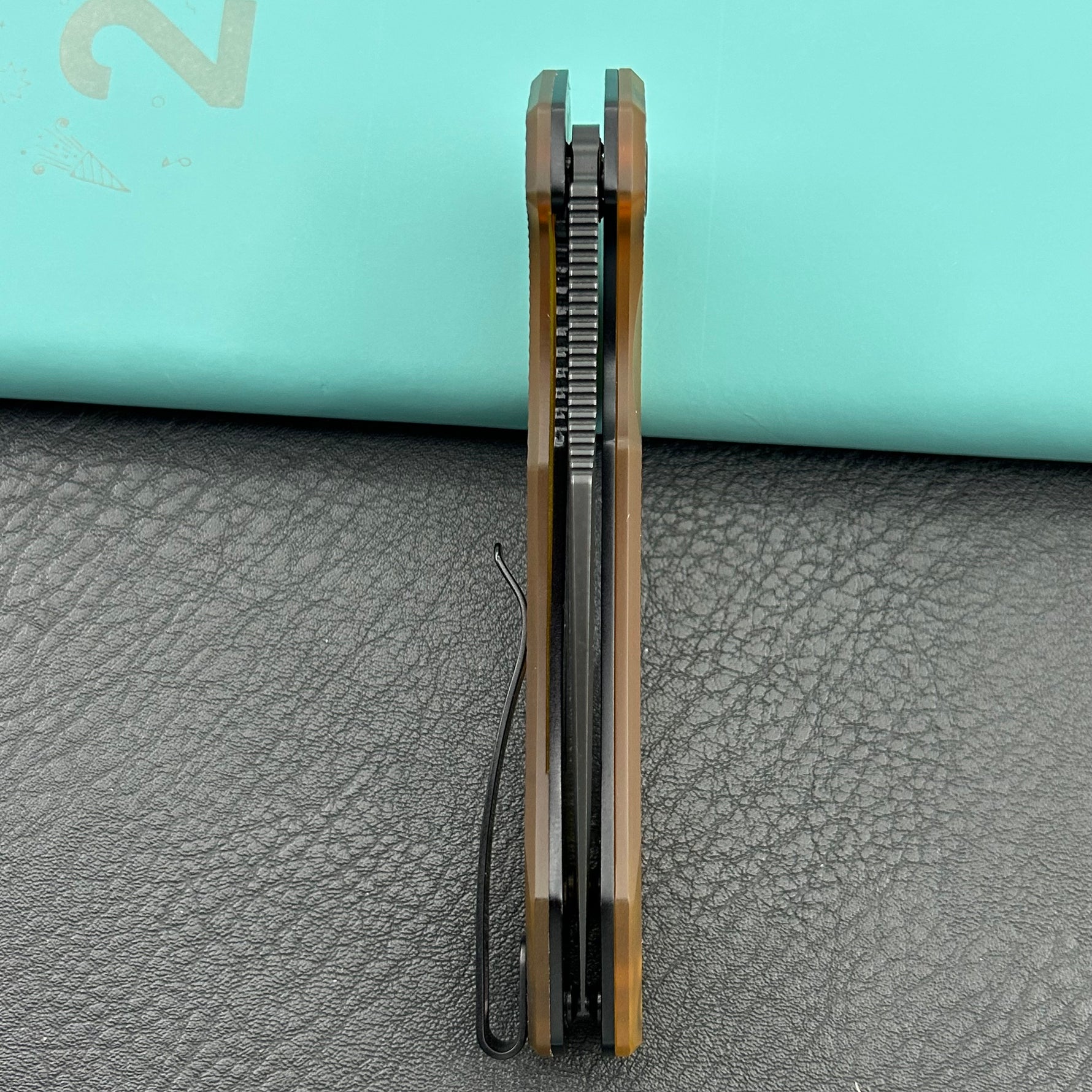 KU knife KU901Z Calyce Flipper Linerlock Black Ultem  Folding Knife