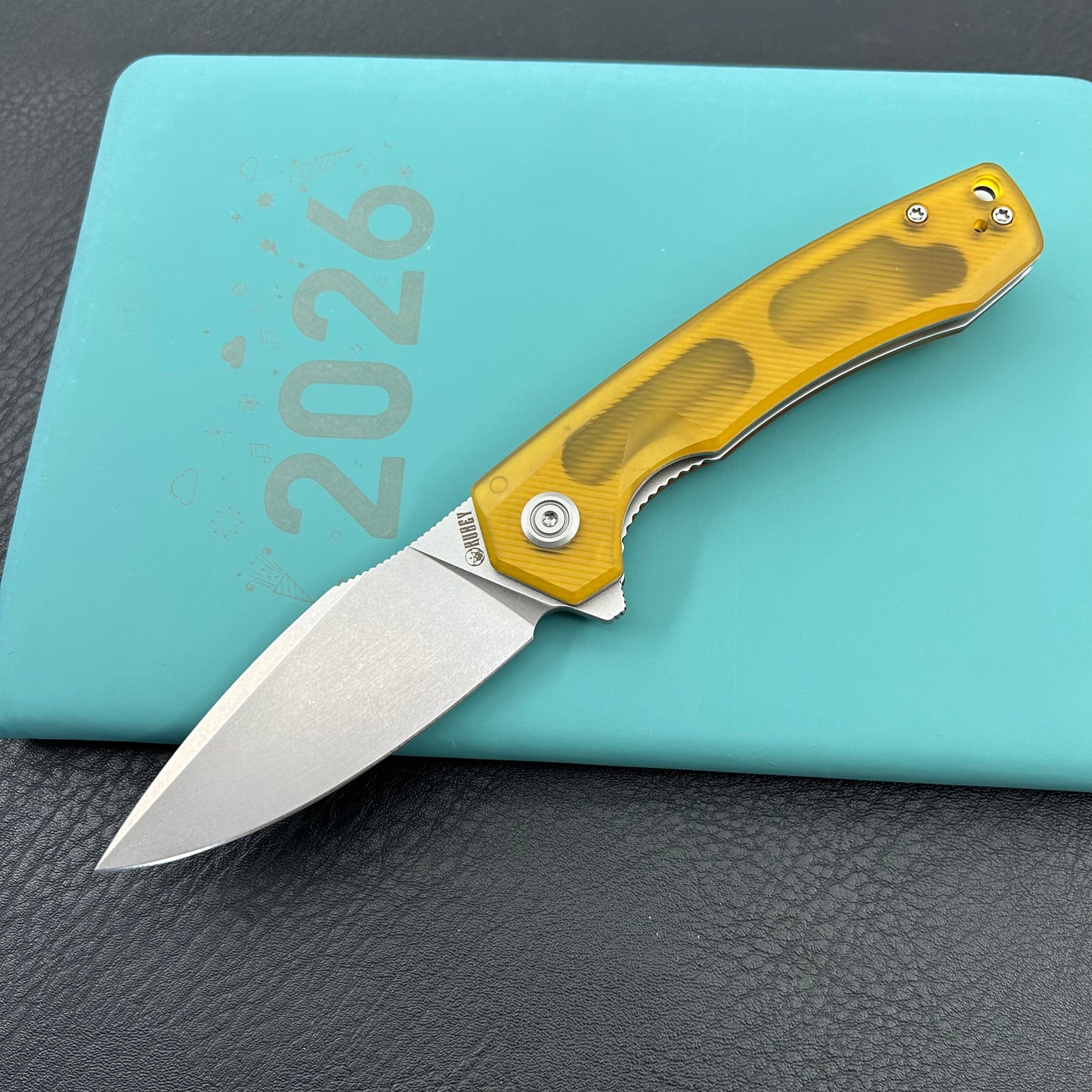 KU knife KU901W Calyce Flipper Linerlock Ultem  Folding Knife