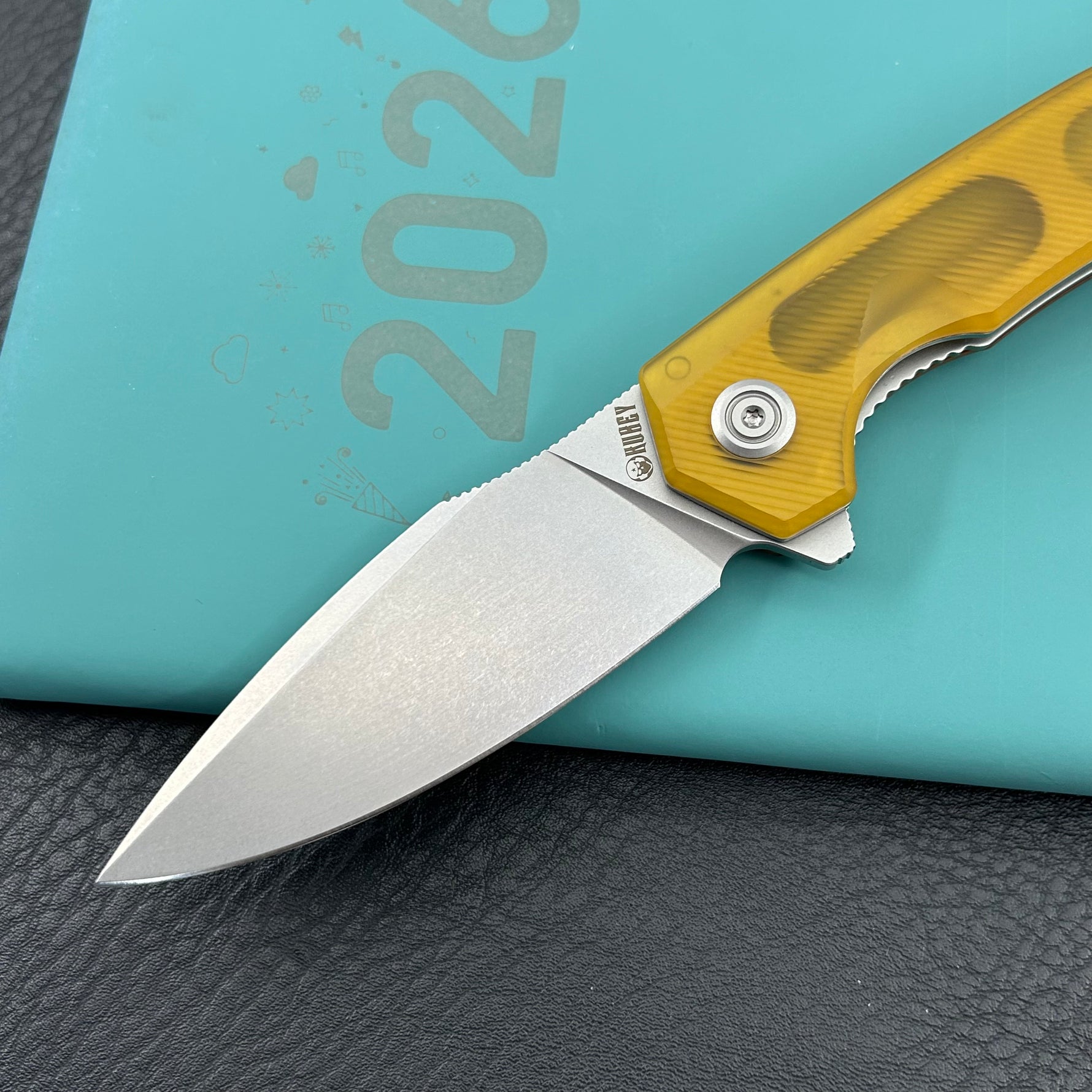 KU knife KU901W Calyce Flipper Linerlock Ultem  Folding Knife