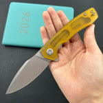 KU knife KU901W Calyce Flipper Linerlock Ultem  Folding Knife