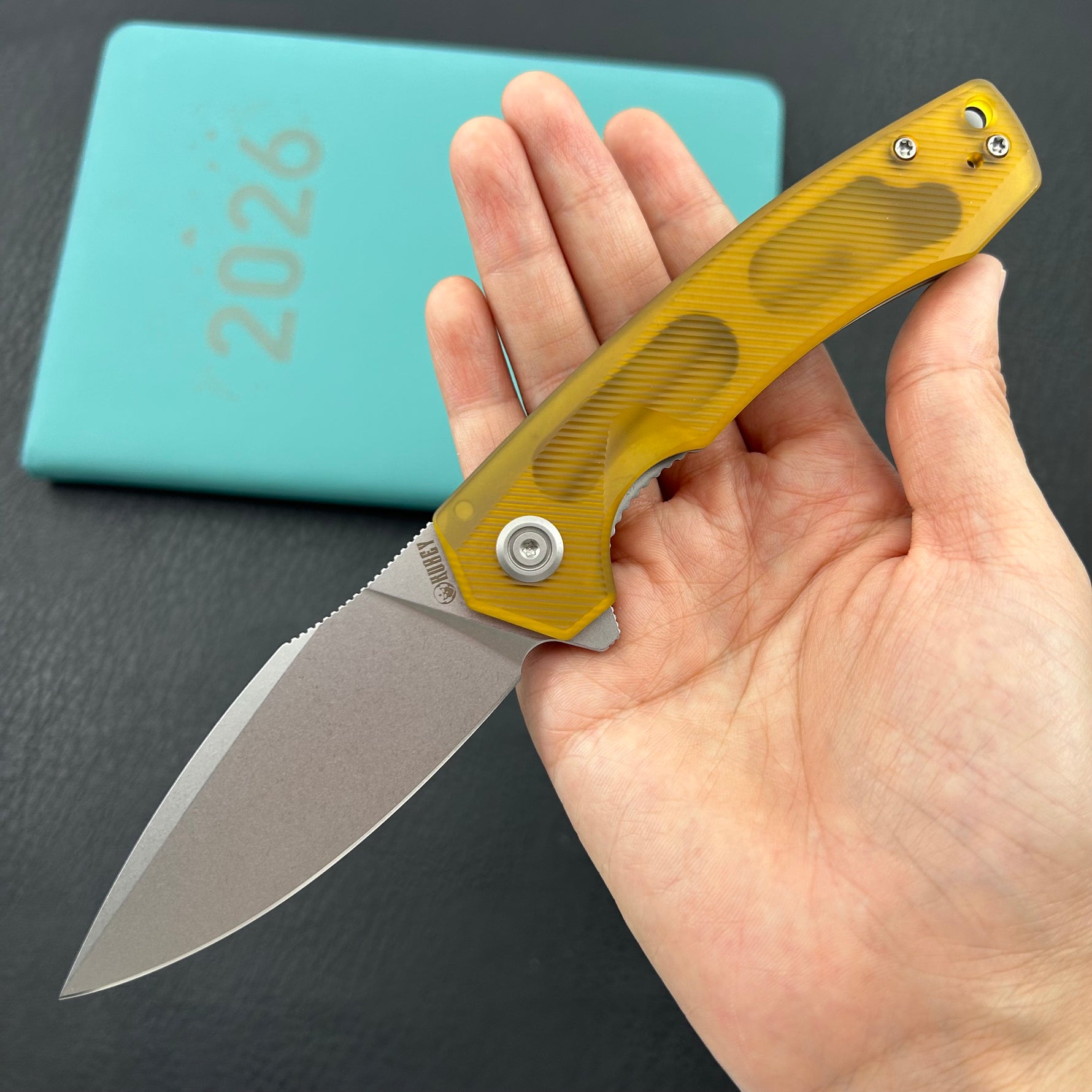 KU knife KU901W Calyce Flipper Linerlock Ultem  Folding Knife