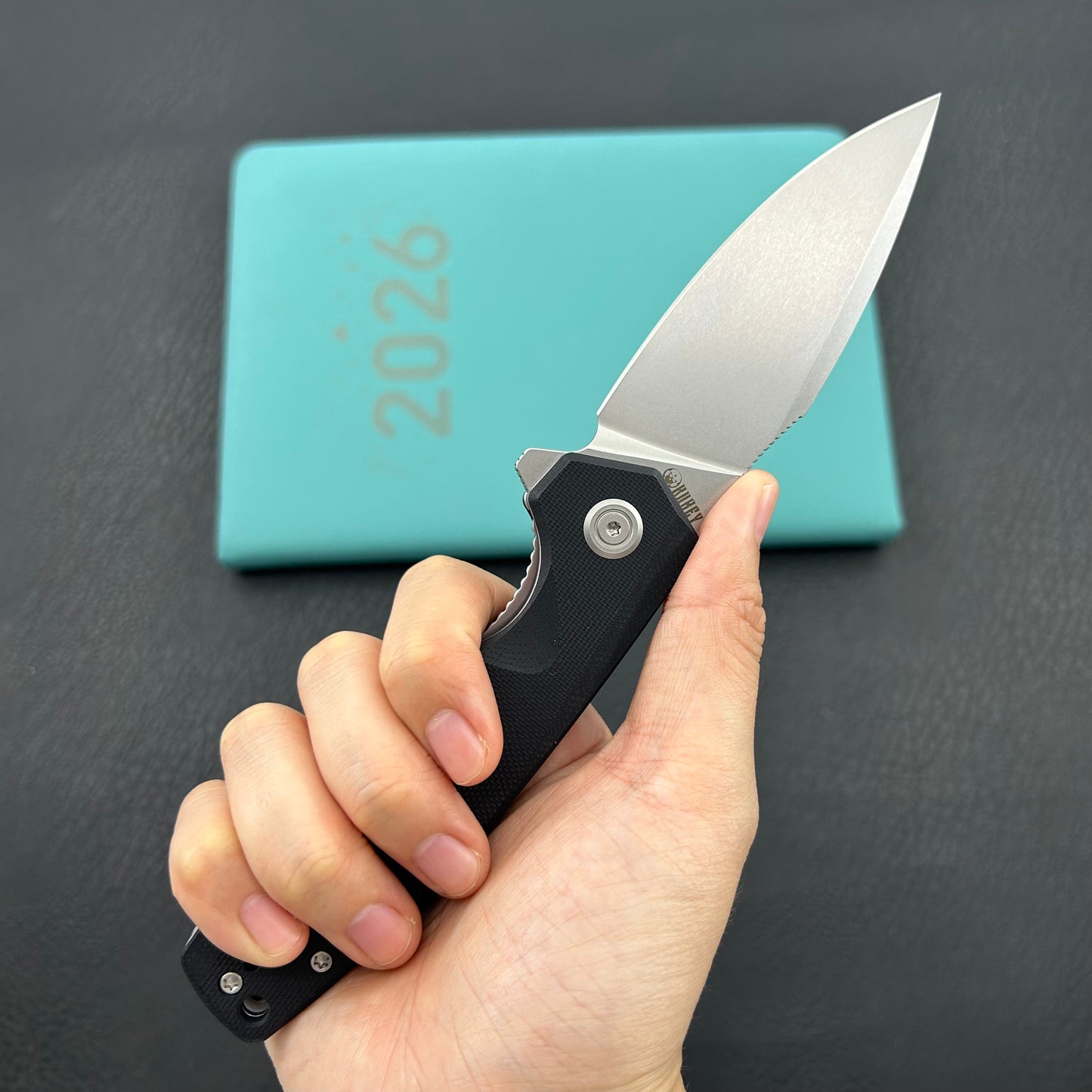 KU knife KU901T Calyce Flipper Linerlock Black  Folding Knife