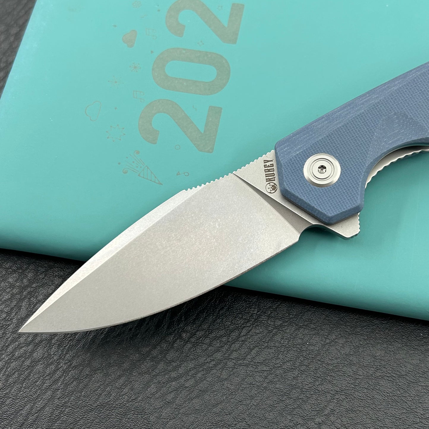 KU knife KU901U Calyce Flipper Linerlock Denim  Folding Knife
