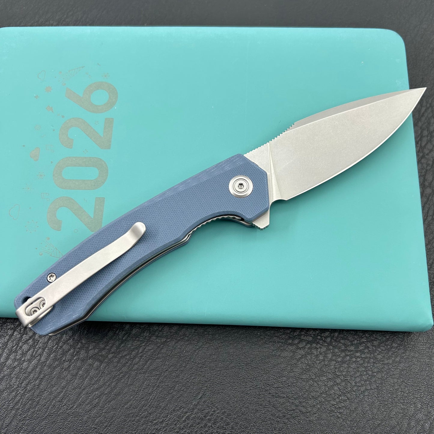KU knife KU901U Calyce Flipper Linerlock Denim  Folding Knife