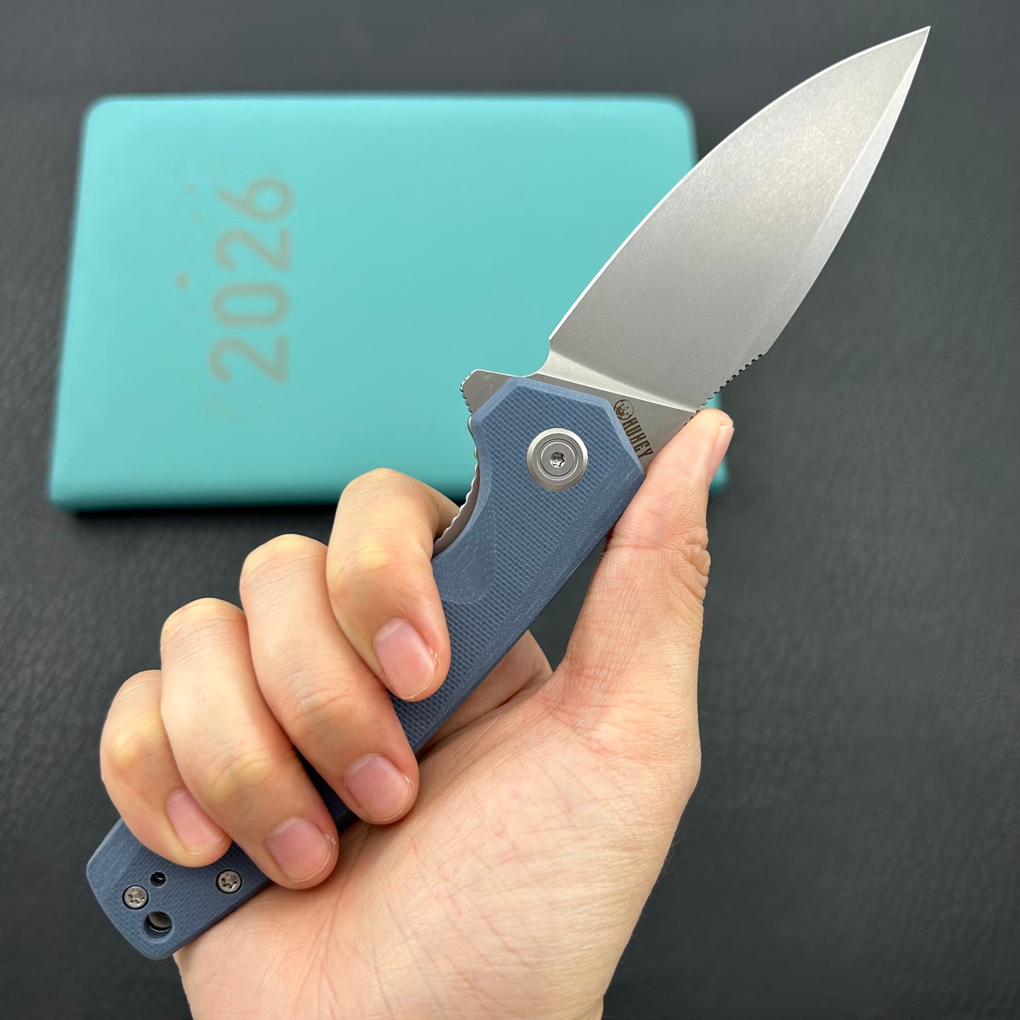 KU knife KU901U Calyce Flipper Linerlock Denim  Folding Knife