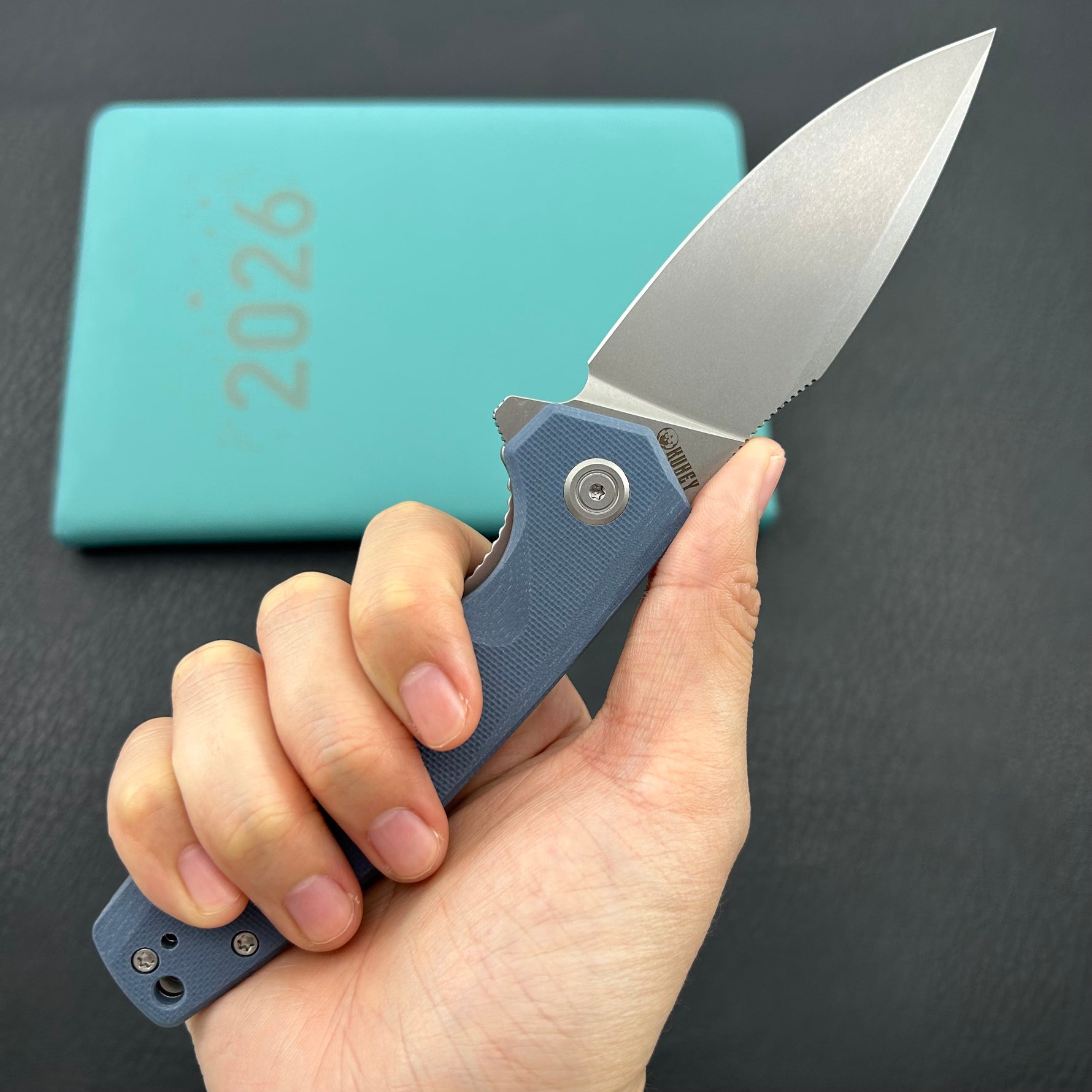 KU knife KU901U Calyce Flipper Linerlock Denim  Folding Knife