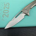 KB KNIVES KB352A Merced Pocket Folding Knife Gray Titanium Handle 3.46'' Beadblast M390
