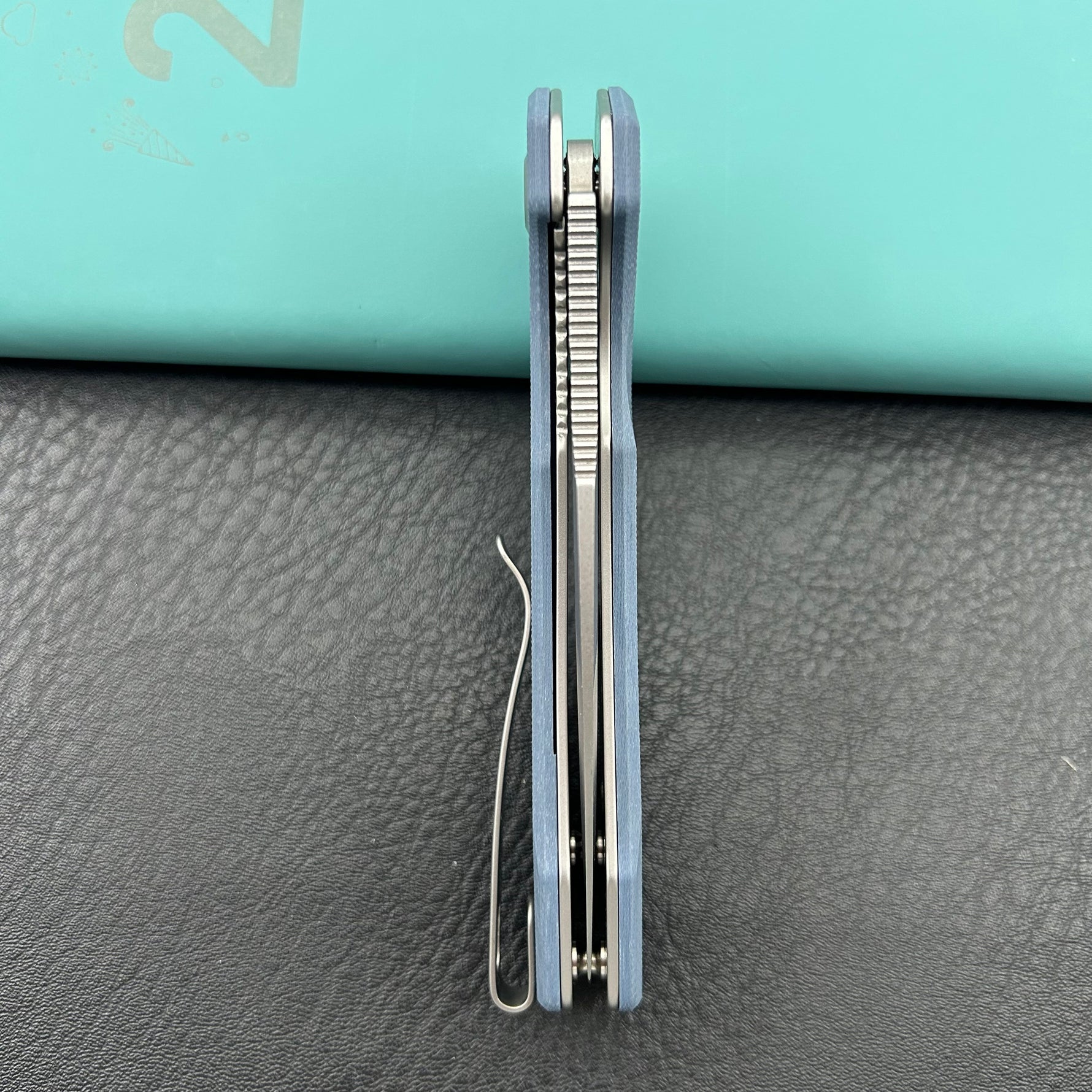 KU knife KU901U Calyce Flipper Linerlock Denim  Folding Knife