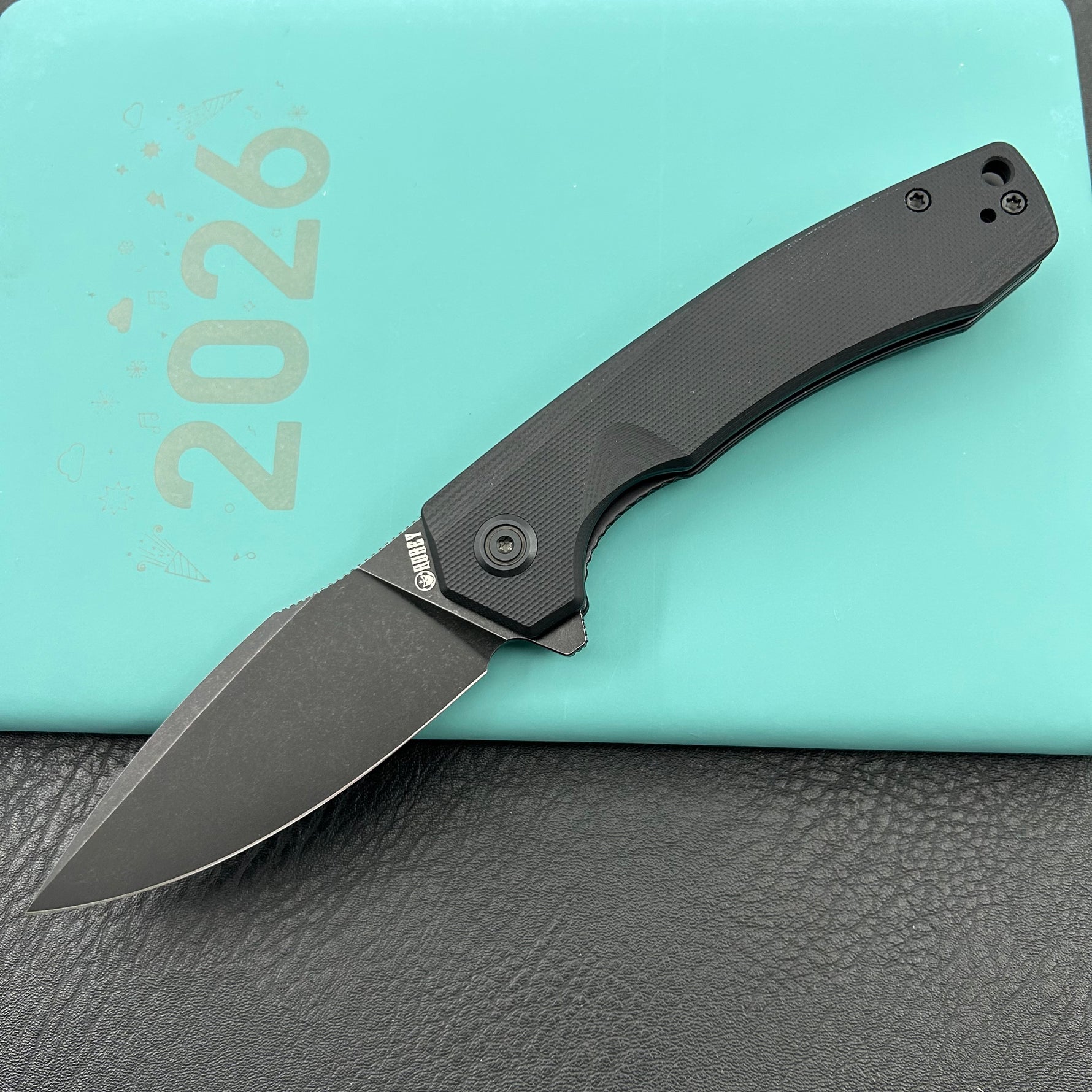 KU knife KU901Y Calyce Flipper Linerlock Blackout  Folding Knife