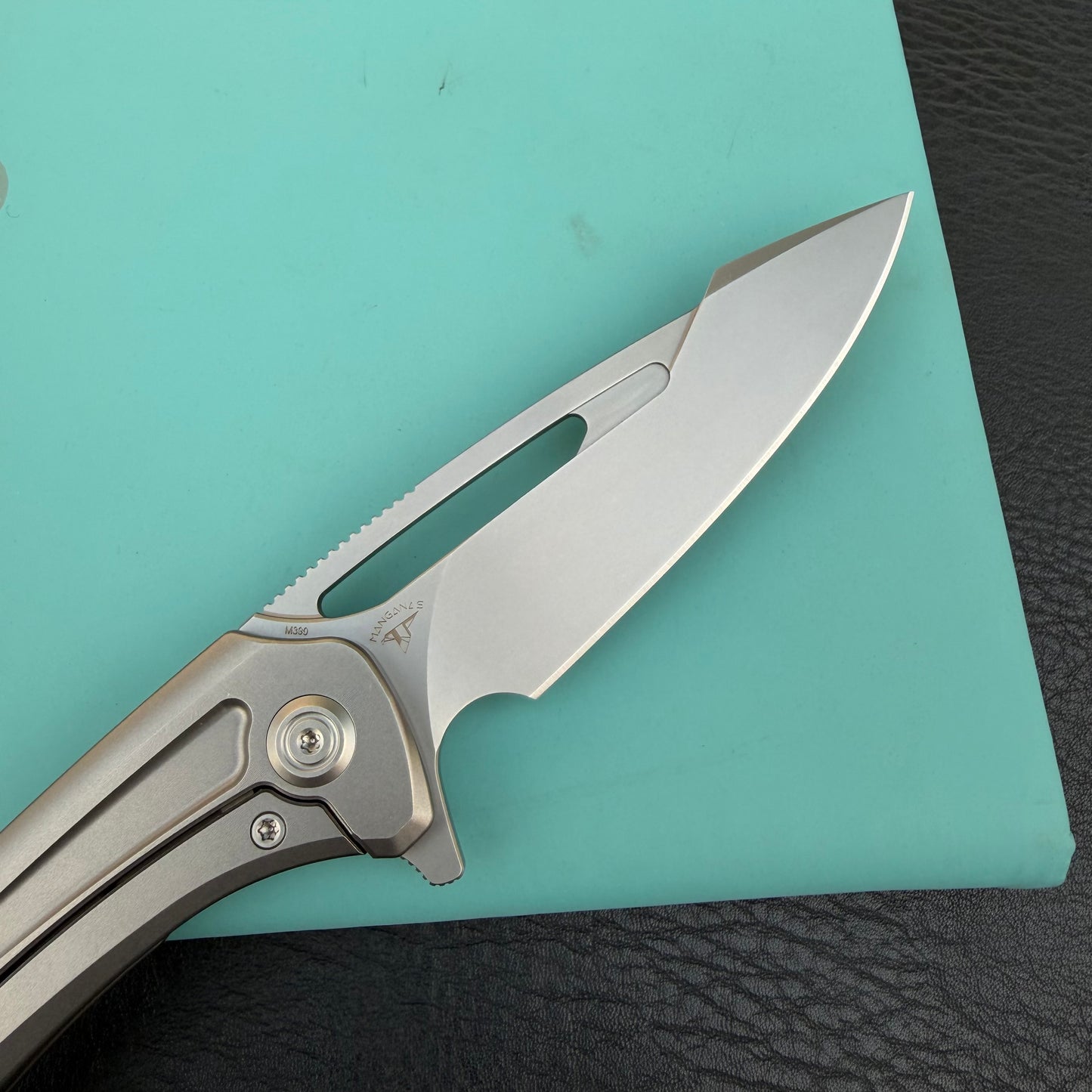 KB KNIVES KB352A Merced Pocket Folding Knife Gray Titanium Handle 3.46'' Beadblast M390