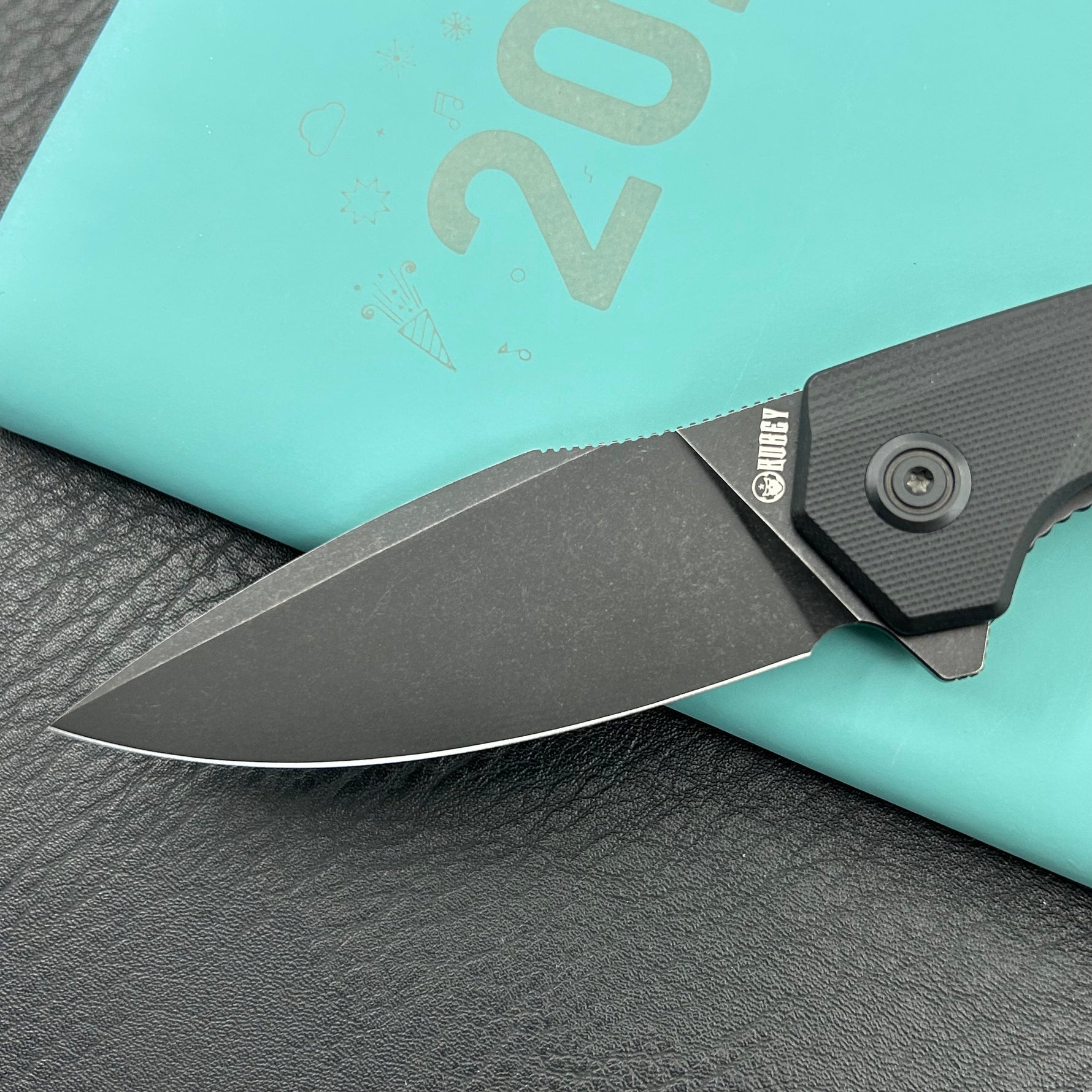 KU knife KU901Y Calyce Flipper Linerlock Blackout  Folding Knife