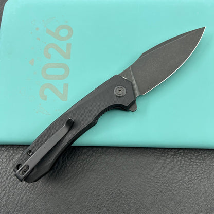 KU knife KU901Y Calyce Flipper Linerlock Blackout  Folding Knife