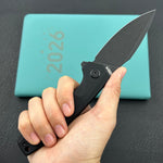 KU knife KU901Y Calyce Flipper Linerlock Blackout  Folding Knife