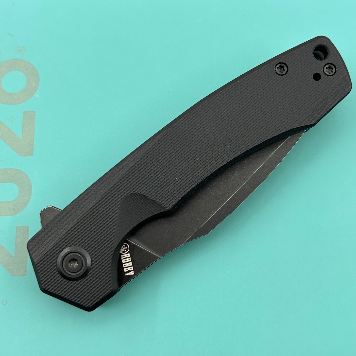 KU knife KU901Y Calyce Flipper Linerlock Blackout  Folding Knife