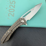 KB KNIVES KB352B Merced  Pocket Folding Knife Flame Ano Titanium Handle 3.46'' Beadblast M390