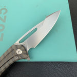 KB KNIVES KB352B Merced  Pocket Folding Knife Flame Ano Titanium Handle 3.46'' Beadblast M390