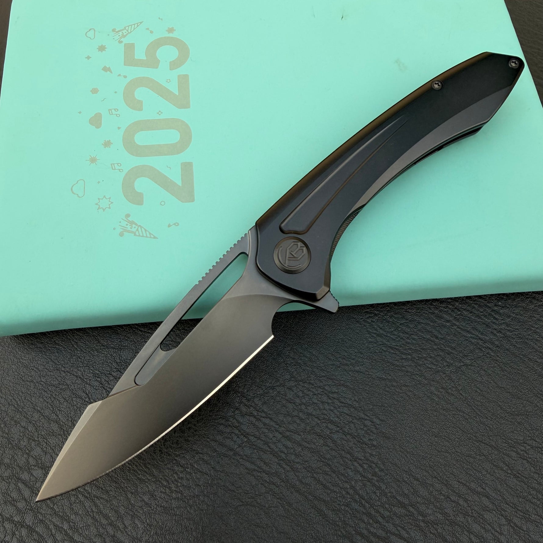 KB KNIVES KB352C Merced Pocket Folding Knife Black PVD Titanium Handle 3.46'' DLC M390