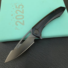 KB KNIVES KB352C Merced Pocket Folding Knife Black PVD Titanium Handle 3.46'' DLC M390