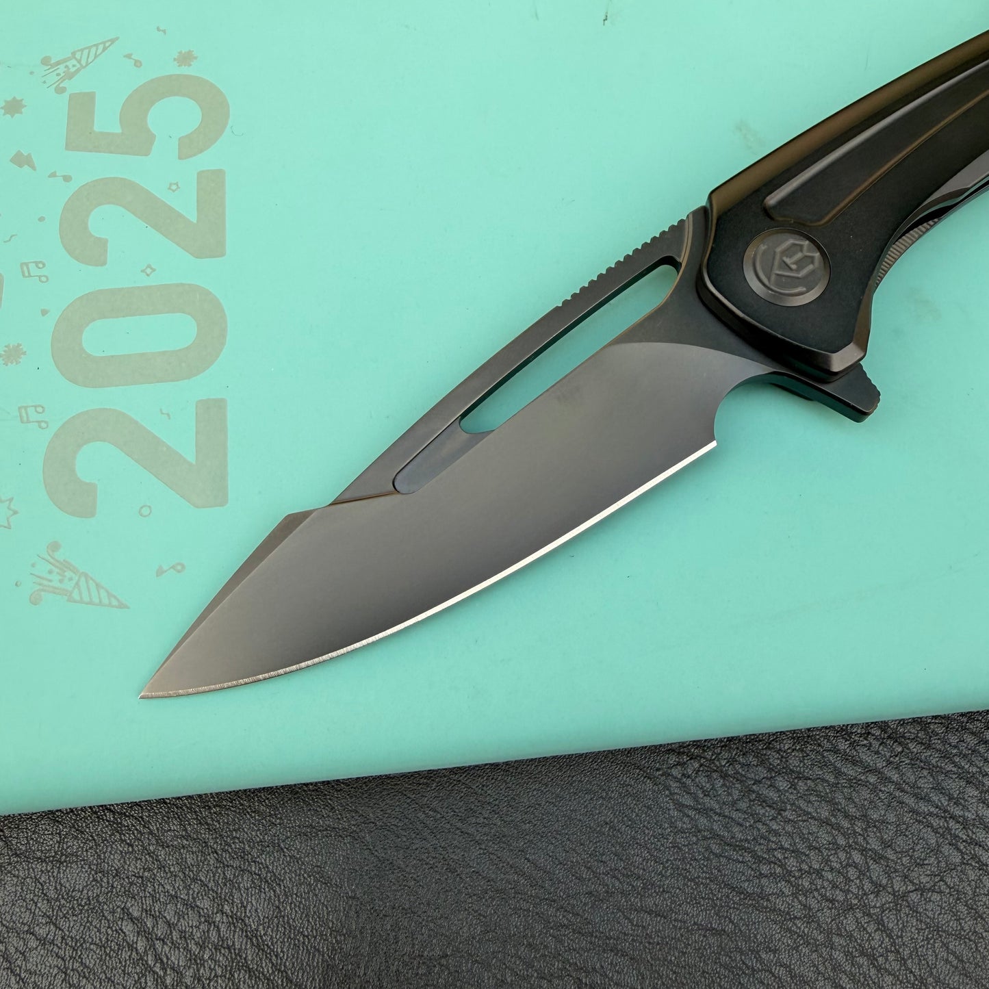 KB KNIVES KB352C Merced Pocket Folding Knife Black PVD Titanium Handle 3.46'' DLC M390