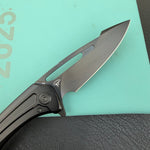 KB KNIVES KB352C Merced Pocket Folding Knife Black PVD Titanium Handle 3.46'' DLC M390